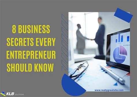 8 Business Secrets Every Entrepreneur Should Know Klb Solutions