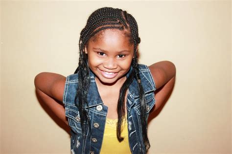 Photo Of A Dark Skinned Girl With African Pigtails Free Image Download