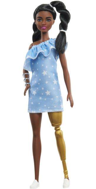 2020 Fashionistas Barbie Doll 146 African American Prostetic Leg New In