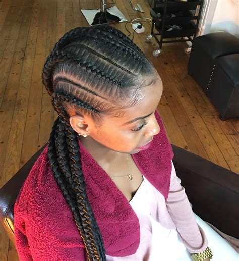 Whether you are on low cut or long weaves, there is no difference. Jumbo cornrows 😍 | Hair styles, Girl hairstyles, Locs ...