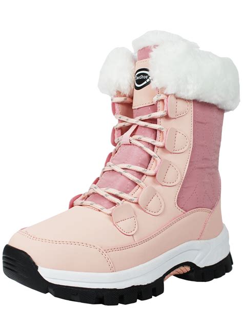 own shoe winter warm snow boots for women comfortable faux fur lined outdoor snow shoes
