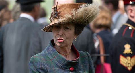 Princess Anne Dons A Bizarre Feather Hat And Tartan Coat As She