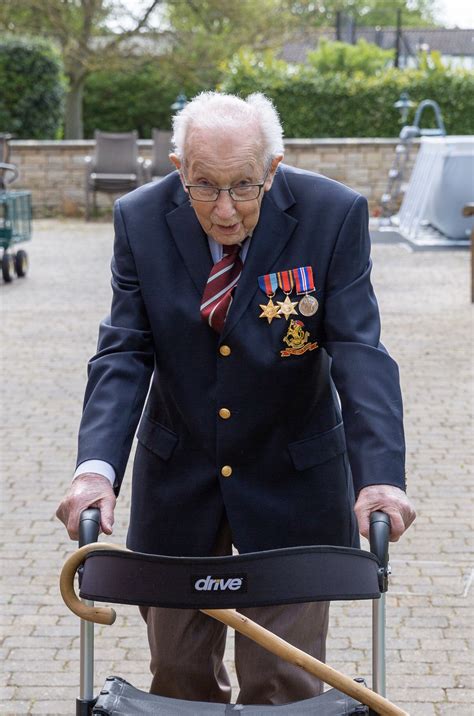 99 year old ww2 veteran tom moore is walking 100 lengths of his 25m garden to raise money for