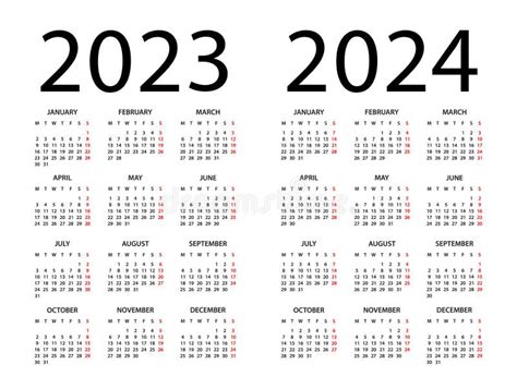 Calendário 2023 Modelo Inglês De Vetor Quadrado Colorido Ou De Bolso