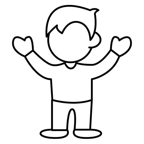 Dibujo de niño para colorear e imprimir - Dibujos y colores