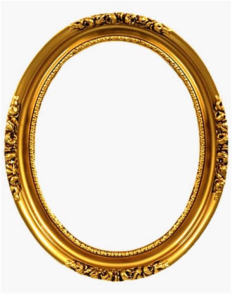 Antique Gold Oval Picture Frame Png Image Transparent Png Free