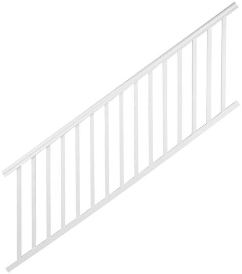 Attach the 4x4 post to the first step. Stair Railing Kit 8 ft. x 36 in. Baluster Rail Scratch ...