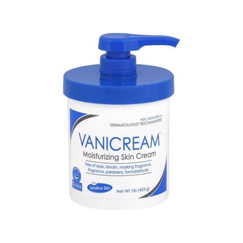 Helps restore and maintain a normal moisture level. Vanicream® Moisturizing Skin Cream | Sutton Dermatology ...