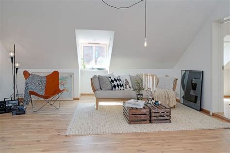 Chic Swedish Loft Promises Lovely Terrace Views Modern Scandinavian