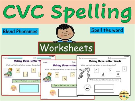 Cvc Words Spelling Phonics Worksheets Teaching Resources