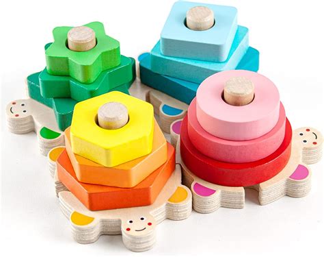 Stacking Toys For Toddlers 1 3 Montessori Shape Sorter Baby Toys 12 18