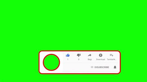 Subscribe Button Bell Icon And Like Button Green Screen Animation No