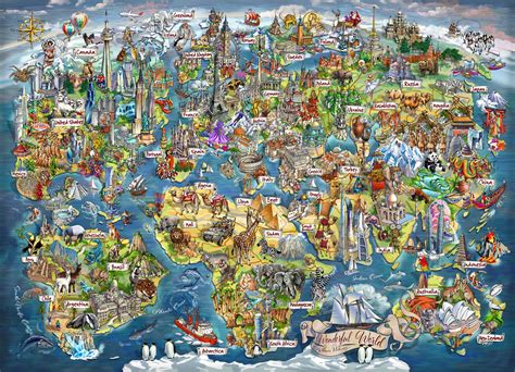 Illustrated World Map Illustrations And Illustrated Maps Riset