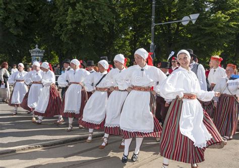 Parade Of Estonian National Song Festival In Tallinn Estonia Editorial