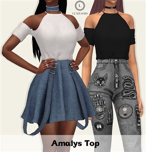 Amalys Top Lumy Sims Sims 4 Dresses Sims 4 Sims 4 Clothing