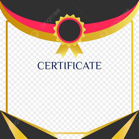 Graduation Certificate Border Twibbon Red Gold Congratulation