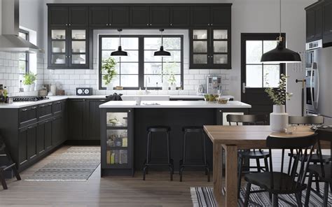 LERHYTTAN Deur - zwart gelazuurd - Interieurontwerp keuken, Keuken inspiratie en Keuken ontwerp