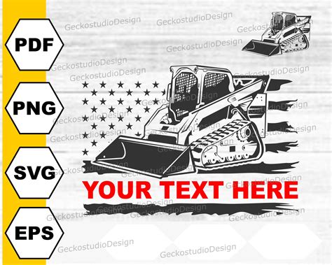 Us Track Skid Steer Svg Track Loader Svg Heavy Equipment Etsy