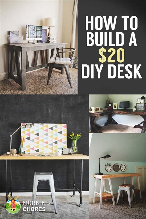 Then figure out how your existing furniture can be arranged so that it fits the space. How to Build a Desk for $20 (Bonus: 5 Cheap DIY Desk Plans ...