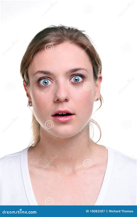 Woman With Shocked Expression On Her Face Stock Image Image 10083287