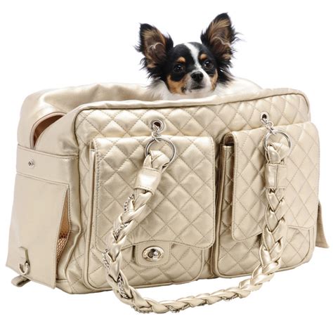 Alex Luxe Dog Carrier Bag By Kwigy Bo Gold Designer Pet Carriers At