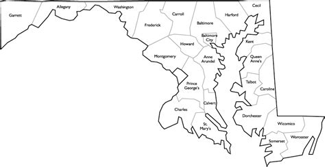 Printable Map Of Maryland Counties Printable Word Searches