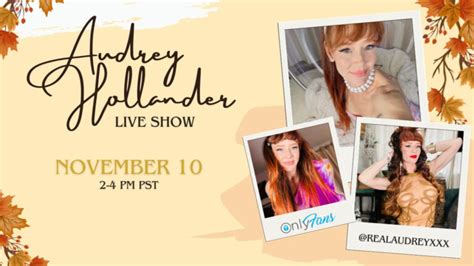 Audrey Hollander To Host Exclusive Live Show On Onlyfans Emmreport