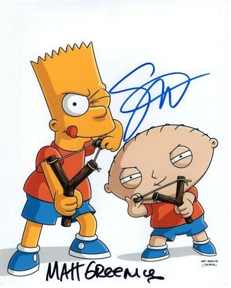 Matt Groening And Seth Macfarlane Signed 8x10 The Simpsons The Etsy
