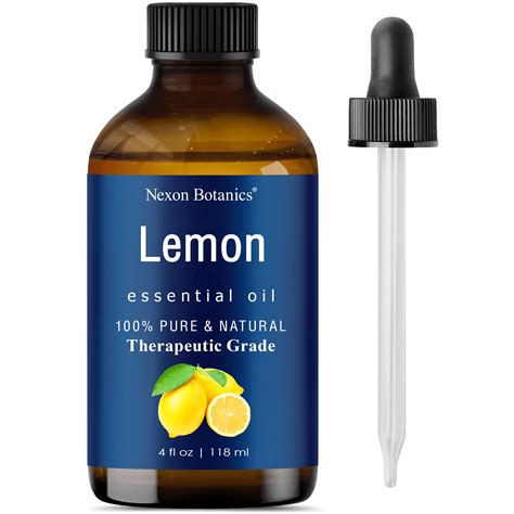Organic Lemon Essential Oil 4oz Nexon Botanics