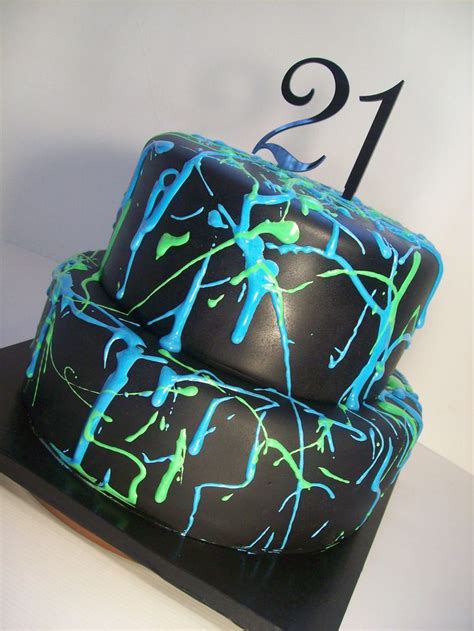 Take a look at these: 32 best images about 21st Birthday Cakes for Guys on Pinterest