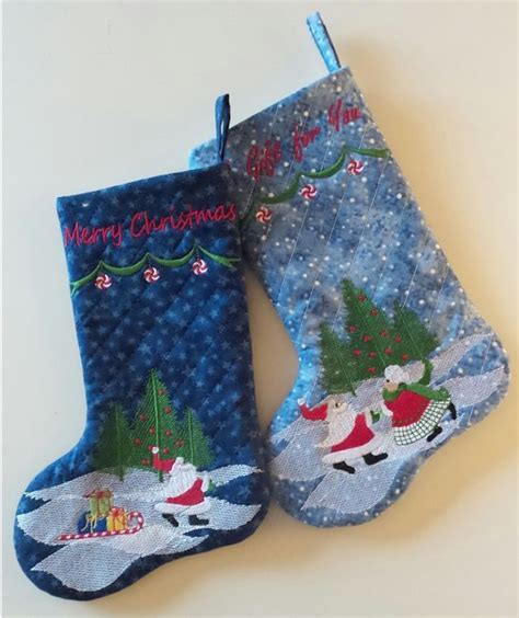 Christmas Stocking Collection Stitch Finished Stockings To Hang And