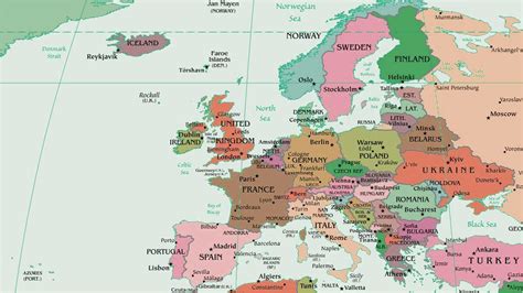 Map Of Europe Cities Pictures Printable Maps Of Northern Europe Region