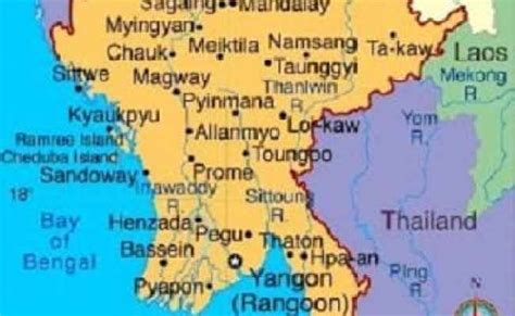 Peta Negara Myanmar Lengkap Dengan Kota Sumber Daya Alam Batas Otosection