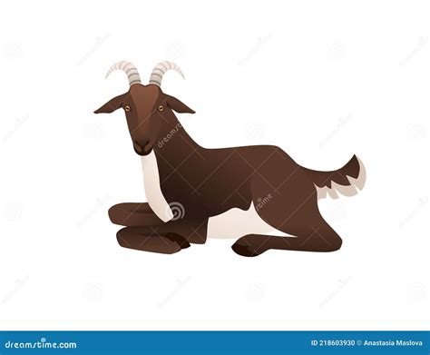 Lying Goat Cartoon Vector 30256711