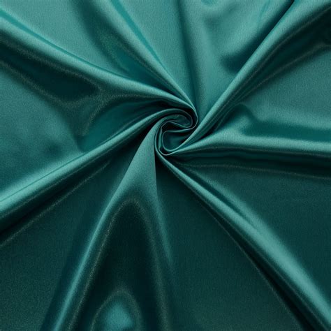 Luxe Crepe Back Satin Fabric Teal By The Yard