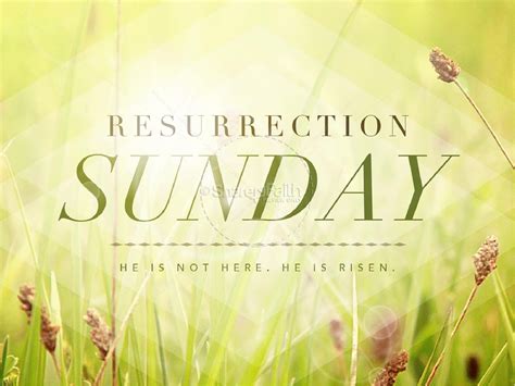 Resurrection Sunday He Is Risen Easter Powerpoint Graphics Clover Media