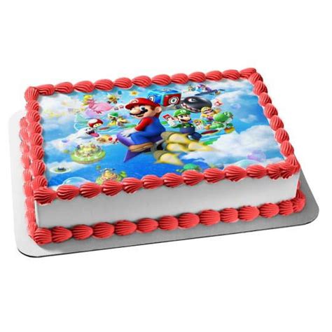 Super Mario Brothers Nintendo Luigi Yoshi Mario Party Edible Cake