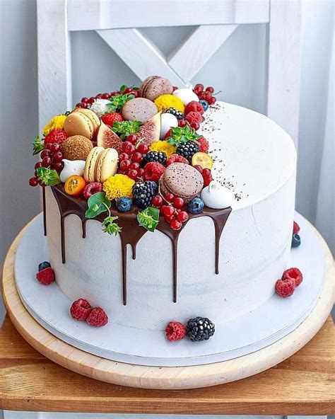 Drip Fruits Cake Fruit Cake Design Fruit Birthday Cake Cake