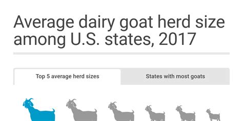 Average Dairy Goat Herd Size Among Us States 2017 Infogram