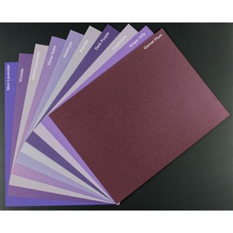Favorite Papers Purple 85 X 11 Cardstock Try Me Pack 9 Colors