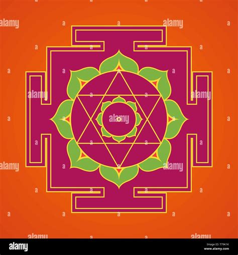 vector colored design devi kamala aspect kamalatmika yantra dasa mahavidya sacred geometry