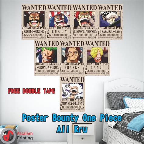 Jual Poster Dinding Bounty One Piece Set All Kru Shopee Indonesia