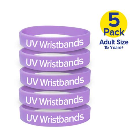 Uv Silicone Wristband Pack Skin Cancer Prevention Uv Bracelet