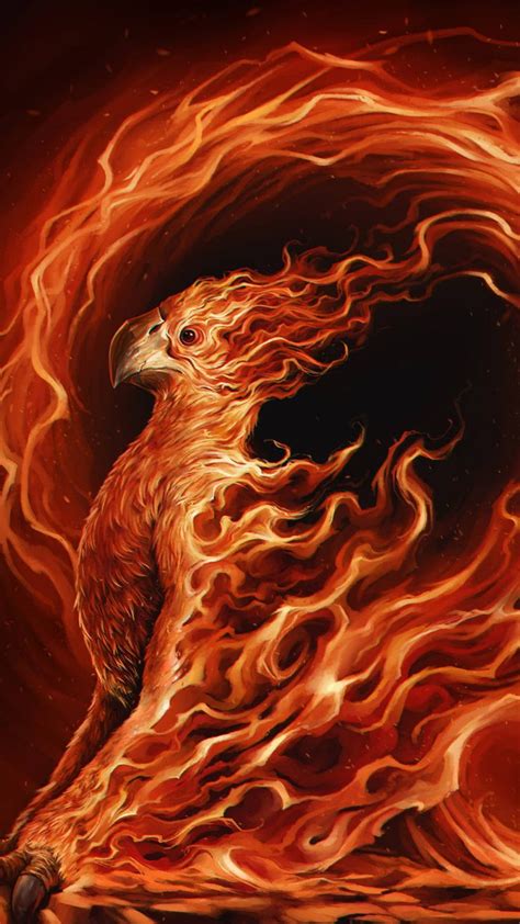 Download Phoenix Bird Fire Background Wallpaper In