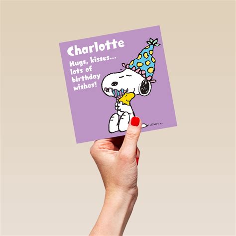 Personalised Peanuts Snoopy And Woodstock Birthday Card Hallmark Uk