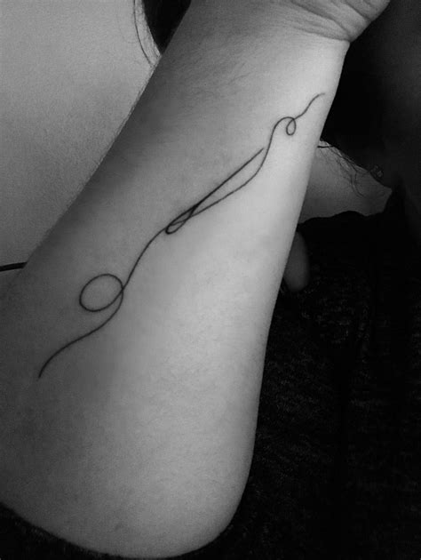 Needle And Thread Tattoo Coveruptattoo Writing Tattoos Sewing Tattoos Knitting Tattoo
