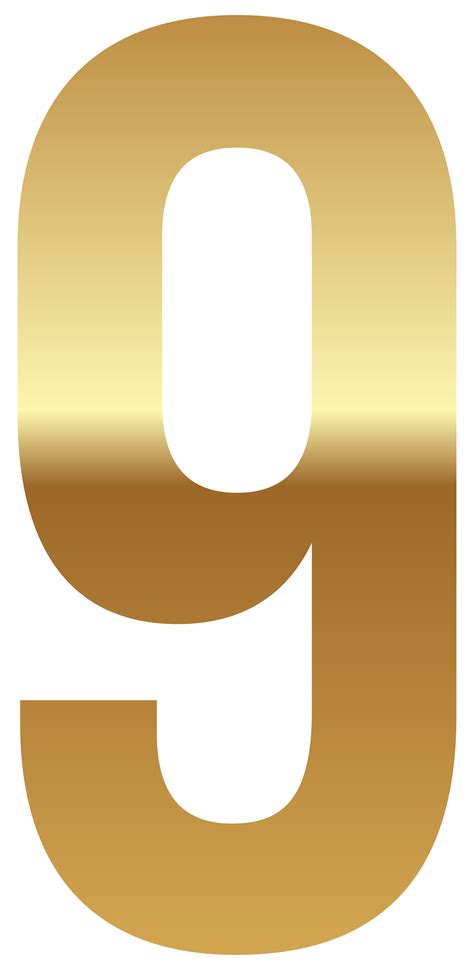 Gold Number Nine Png Clipart Image Gold Number Number - vrogue.co