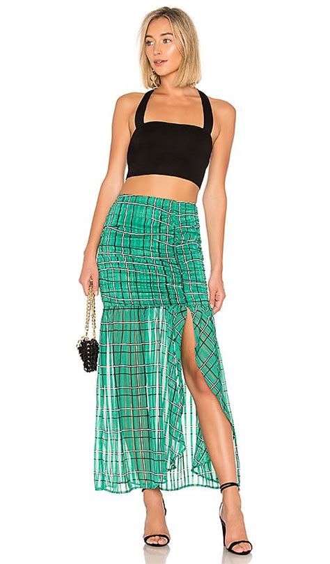 House Of Harlow 1960 X Revolve Marshall Skirt In Check Shadow Stripe