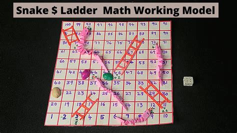Snake And Ladder Math Game For Kids Maths Working Model Maths