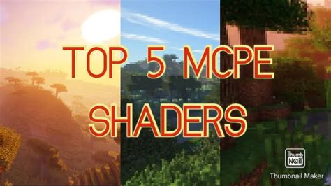 Top 5 Mcpe Shaders 116 Youtube
